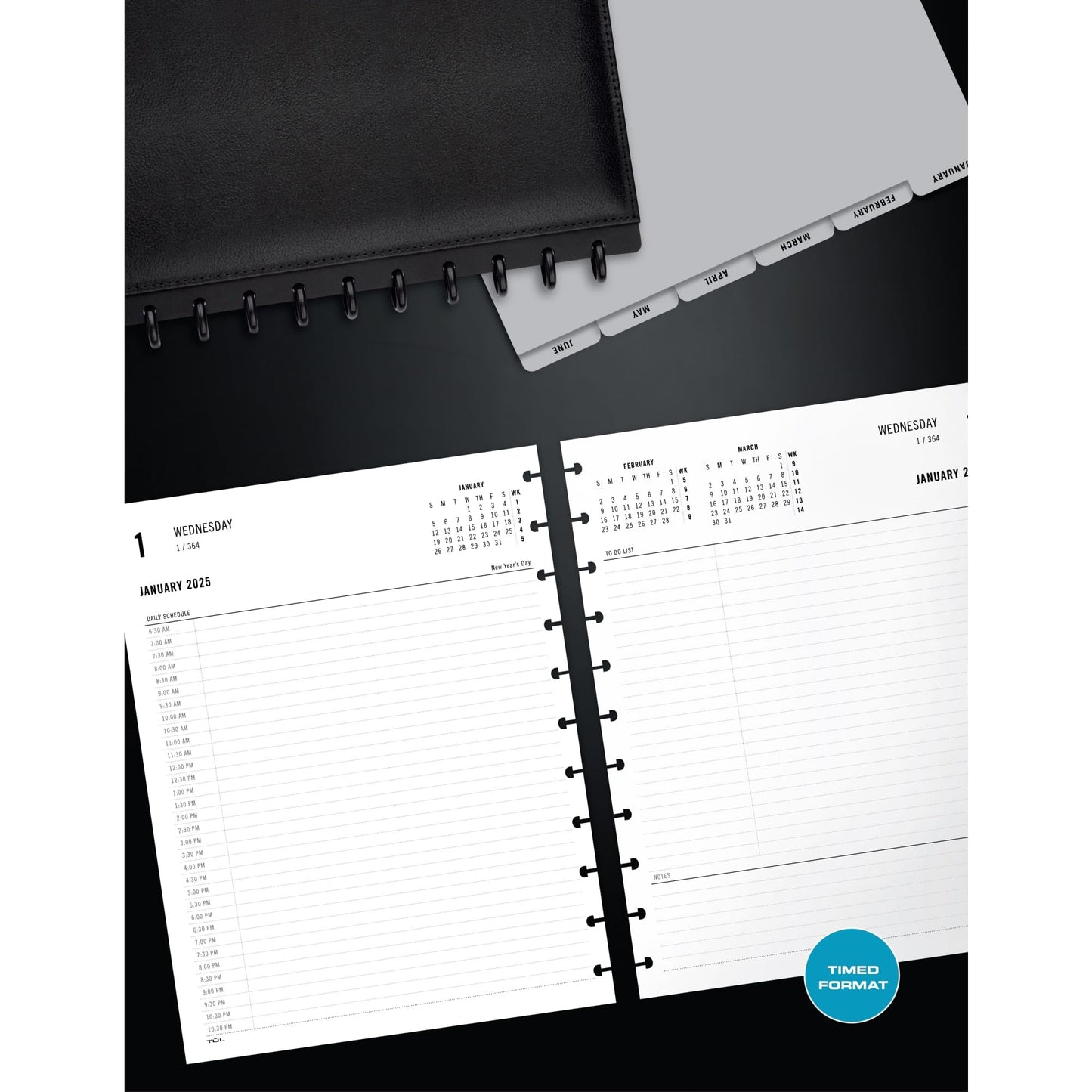 2025 TUL® Discbound Daily Planner Refill Pages, Letter Size, January To December