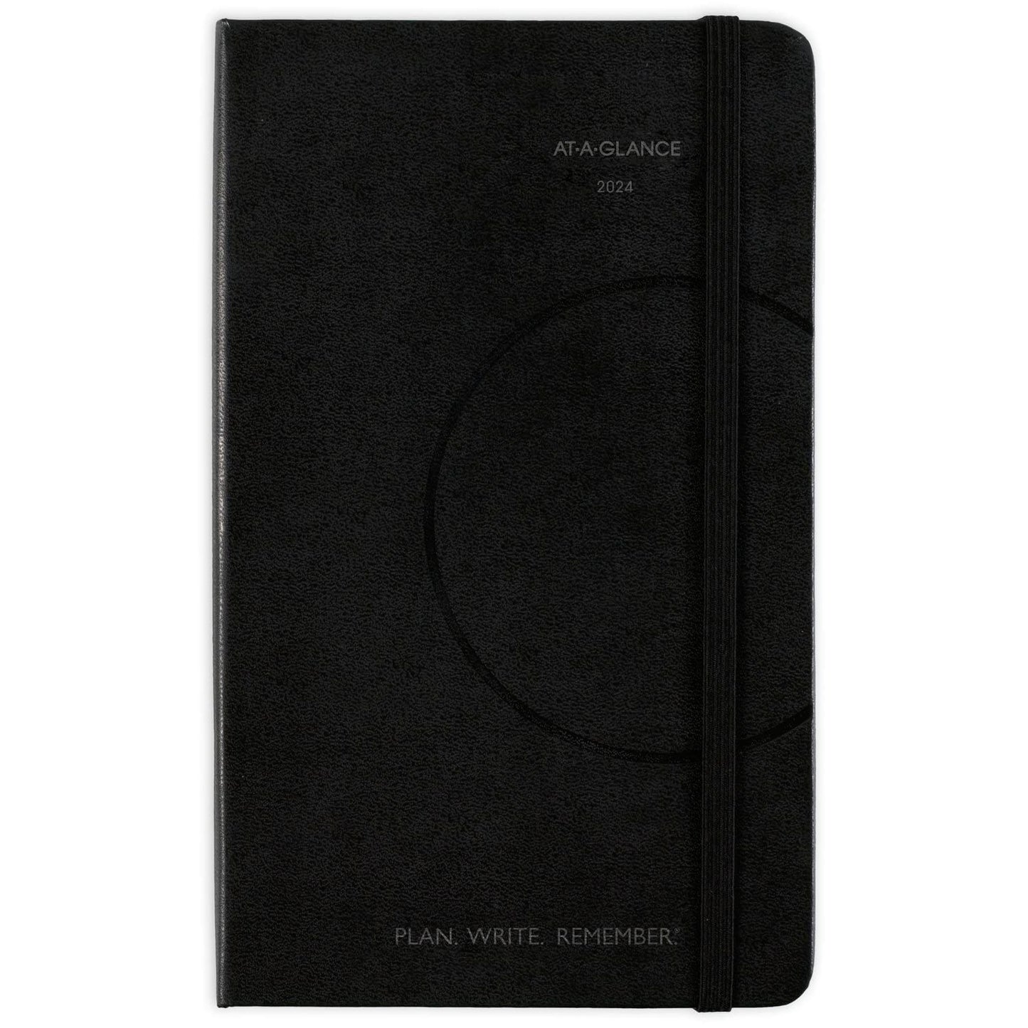AT-A-GLANCE 2024 Weekly & Monthly Appointment Book Planner, Plan. Write. Remember. 5" x 8-1/4", Small, Casebound, Black (706D100524)