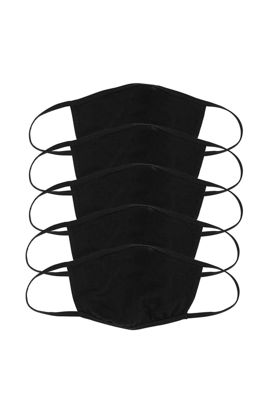 Bella Canvas unisex adult Bella+canvas 2-ply Sewn Mask, Kids Bandana, Black, Kids US