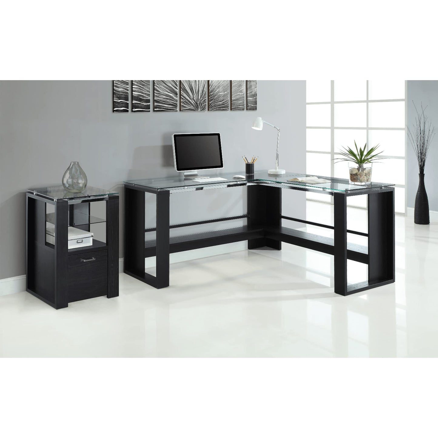 Whalen� Jasper 60"W L-Shape Corner Desk, Espresso