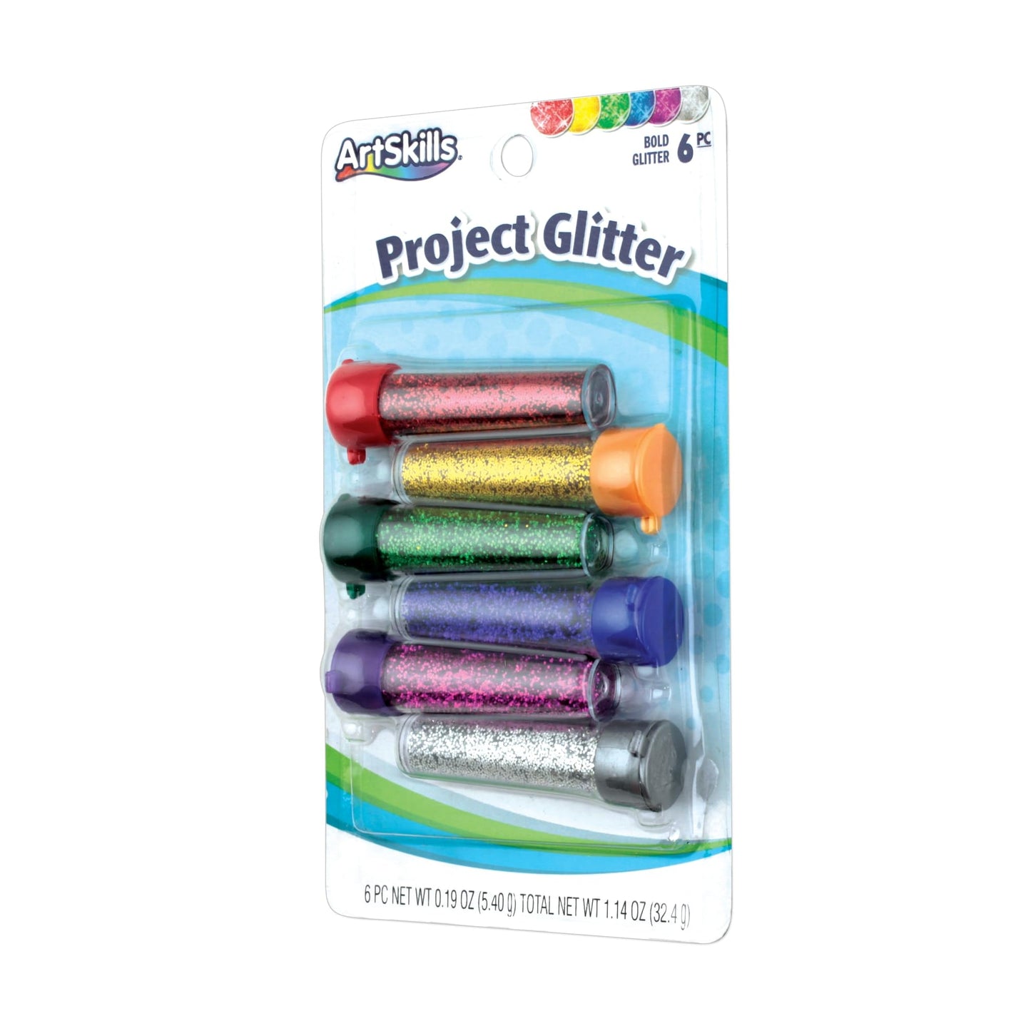 Artskills® Classic Glitter Shakers, Assorted Colors, Pack Of 6