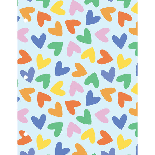 Eccolo BTS 2-Pocket Folder, 8-1/2" x 11", Hearts