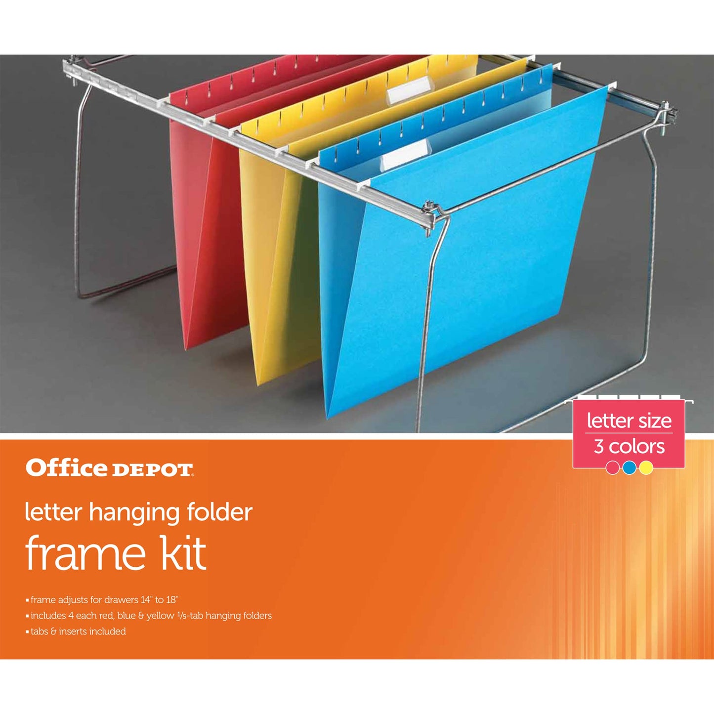 Office Depot� Brand File Frame Kit with 12 Hanging File Folders