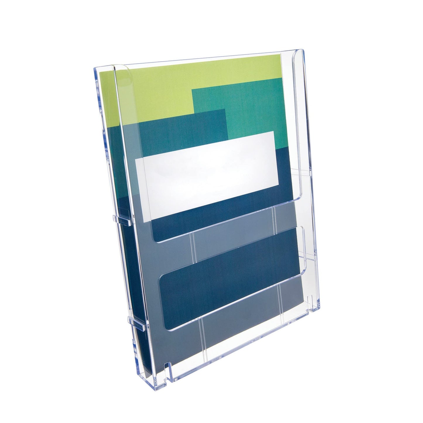 Deflecto® Lit Loc® Interlocking Magazine Size Literature Display, 11 1/4"H x 9"W x 1 1/4"D, Clear
