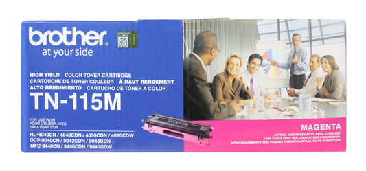 Brother® TN-115M Toner Cartridge, 4000 Page-Yield, Magenta