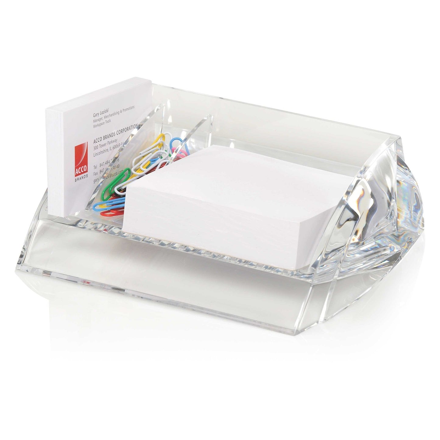 Swingline Memo & Paper Clip Holder, Acrylic, Stratus, Clear (S7010136)