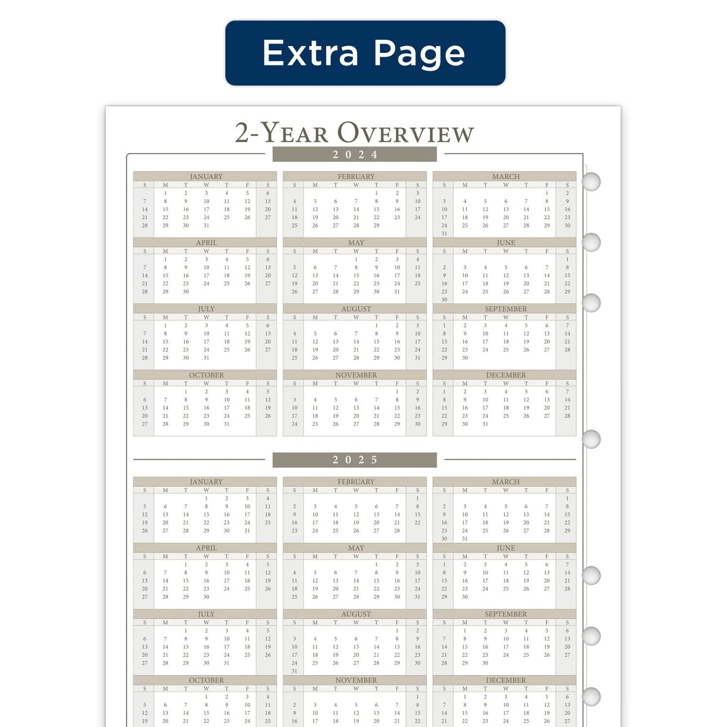 AT-A-GLANCE 2024 Monthly Planner Refill, 8-1/2" x 11", Folio Size 5, Loose-Leaf (491-685-24)