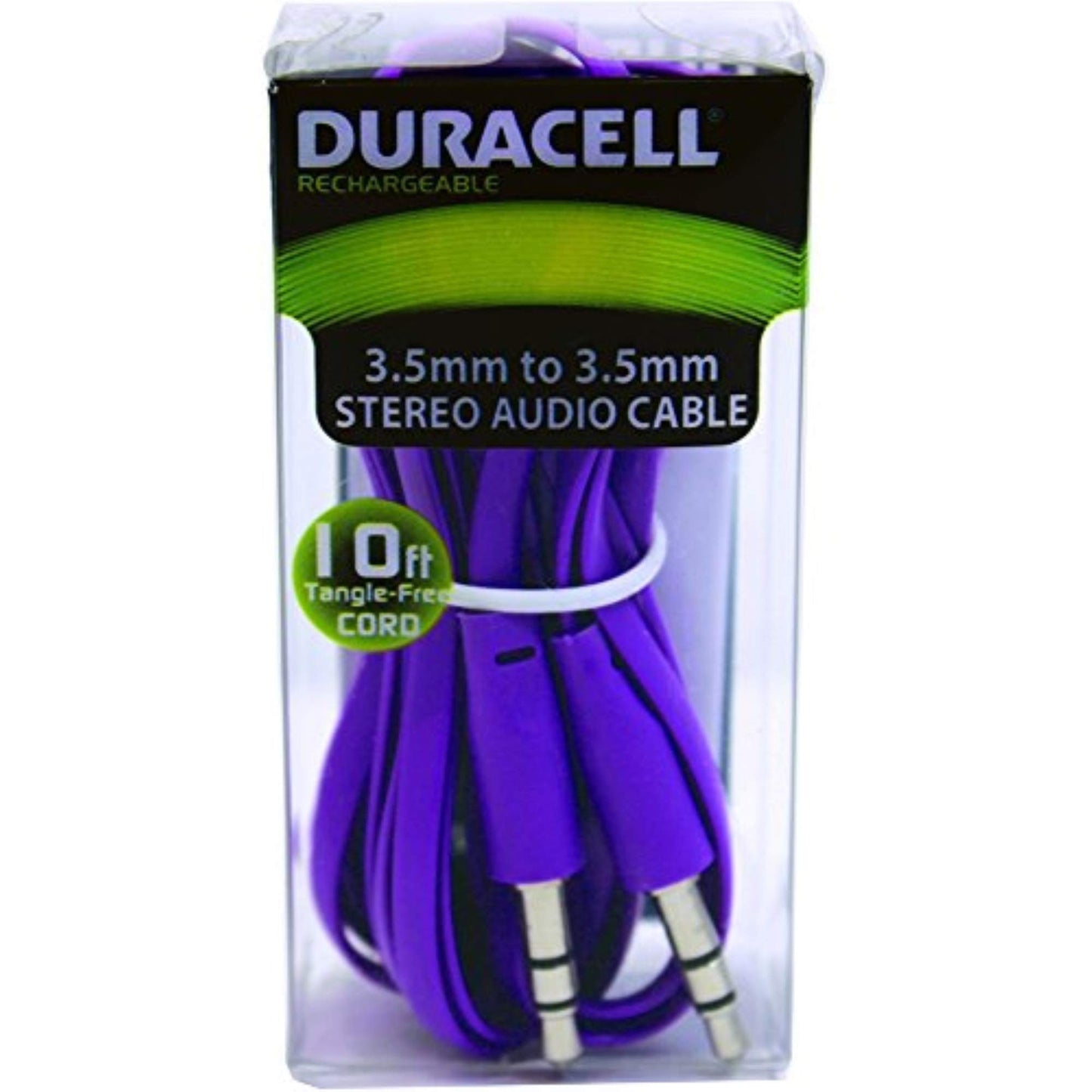 Duracell 3.5mm Stereo Audio Cable, 10', Purple