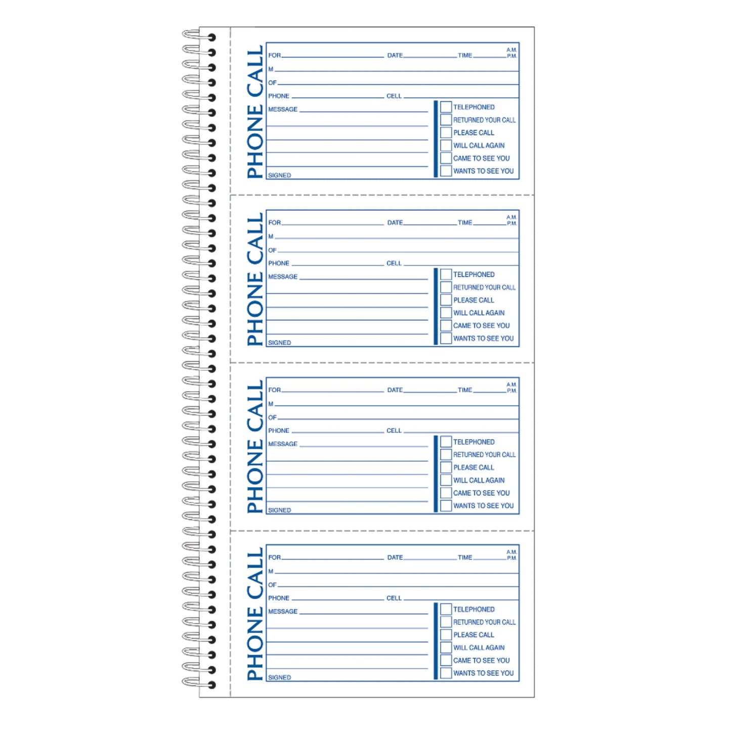 Adams Message Book/Phone Call, Carbonless Duplicate, 5.50 x 11 Inches, 400 Sets per Book (SC1154D), White/Canary (SC1154-5D)