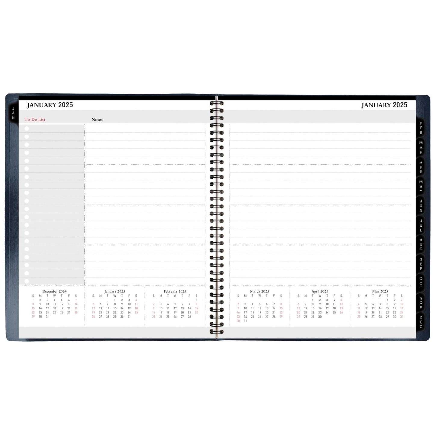 2025-2026 Office Depot 13-Month Monthly Planner, 9" x 11", Navy, January to January, OD710717