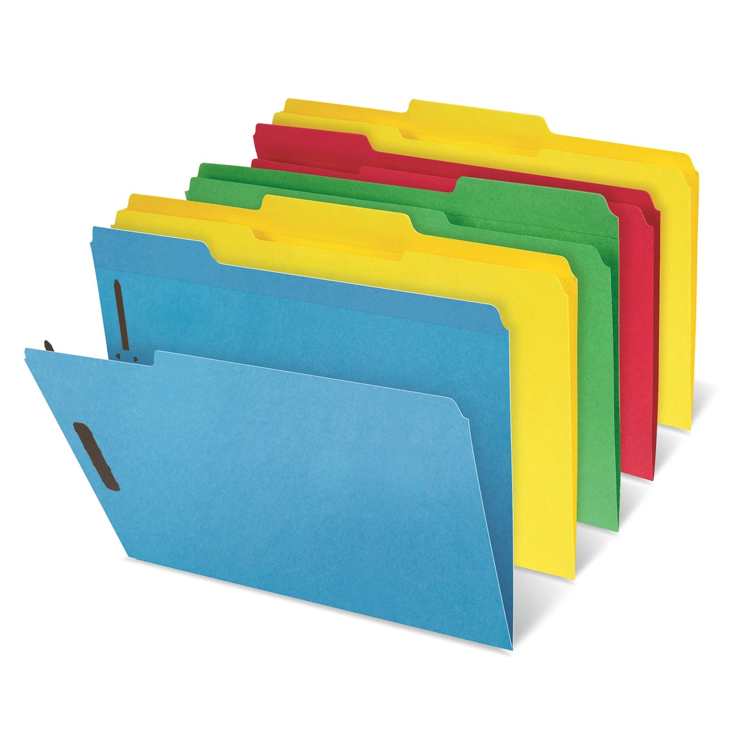 Office Depot� Brand File Folders with 2 Fasteners, 1/3 Tab, Letter Size, Assorted Colors, Pack of 50