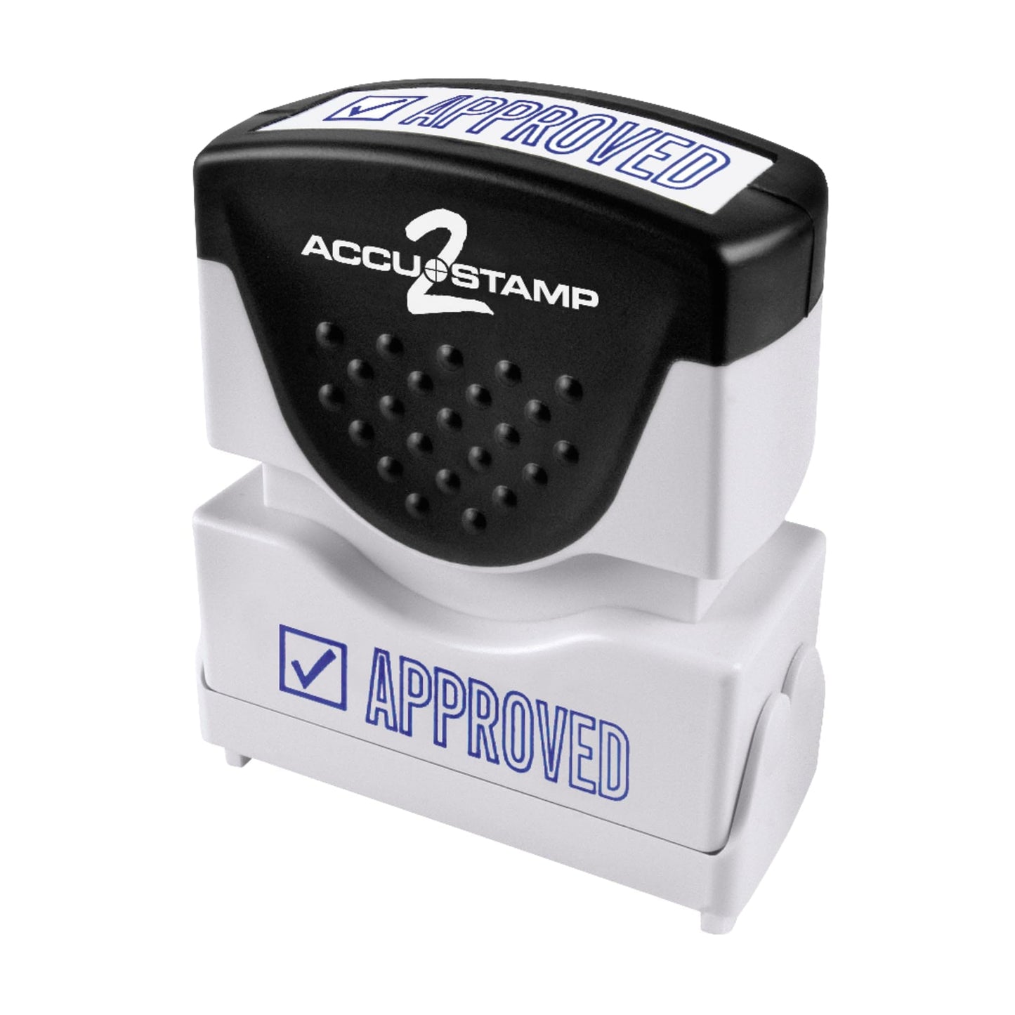 Accu-Stamp2® Pre-Inked Message Stamp, Approved, 1/2" x 1 5/8", Blue