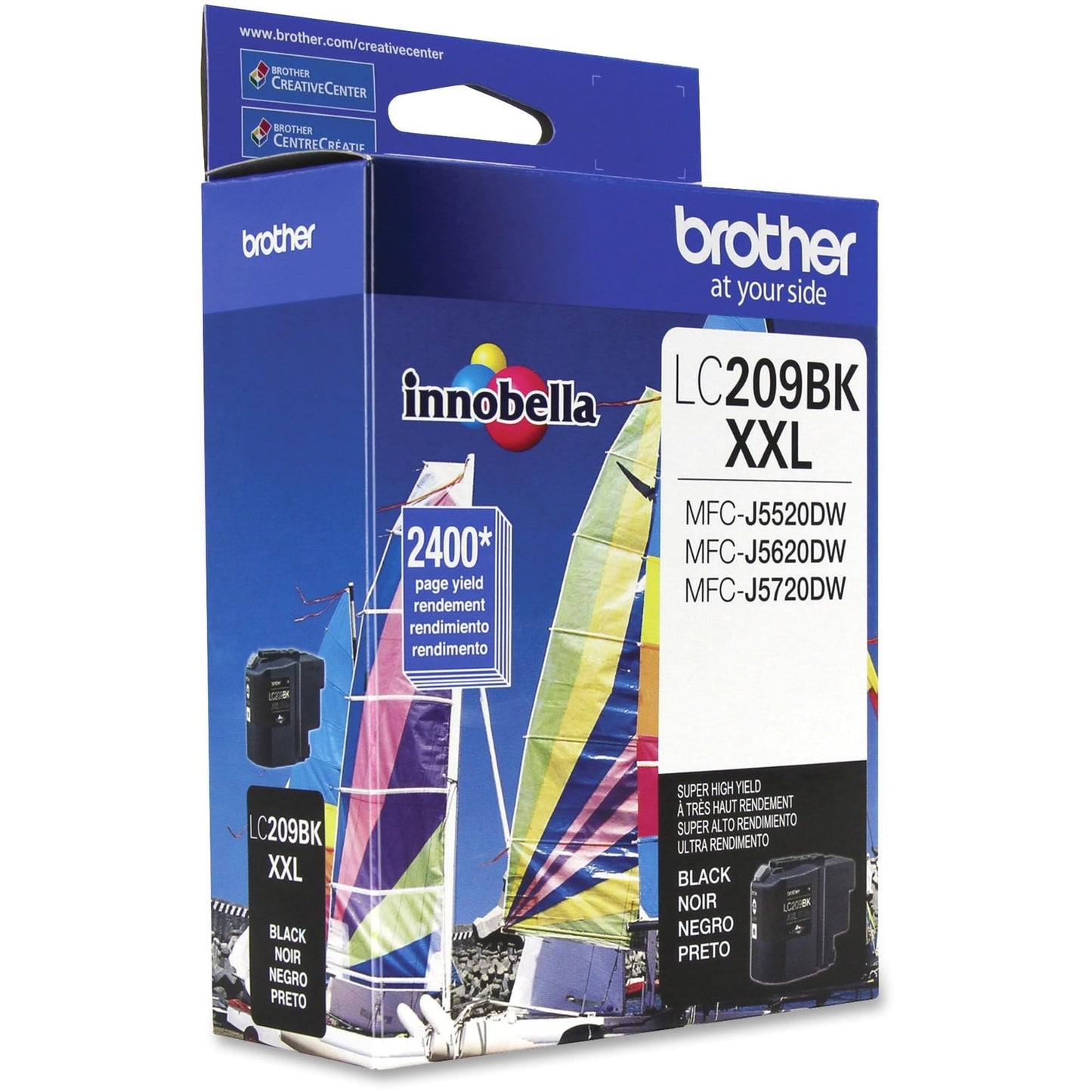 Brother Printer LC209BK Super High Yield Ink Cartridge, Black EXP 08.2023