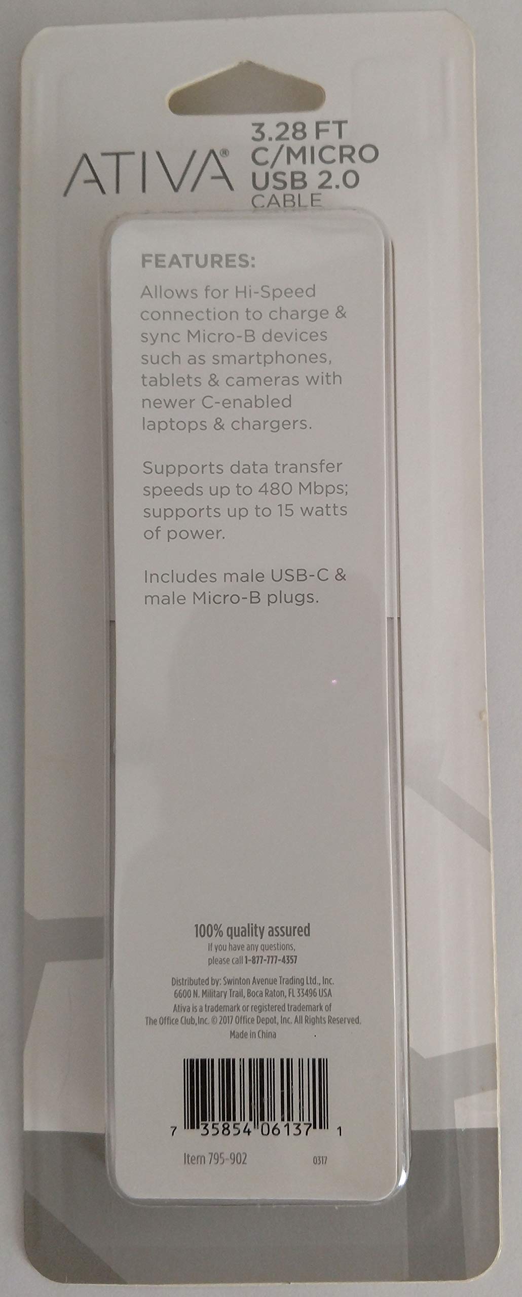 Ativa C/Micro USB 2.0 Cable 795-902