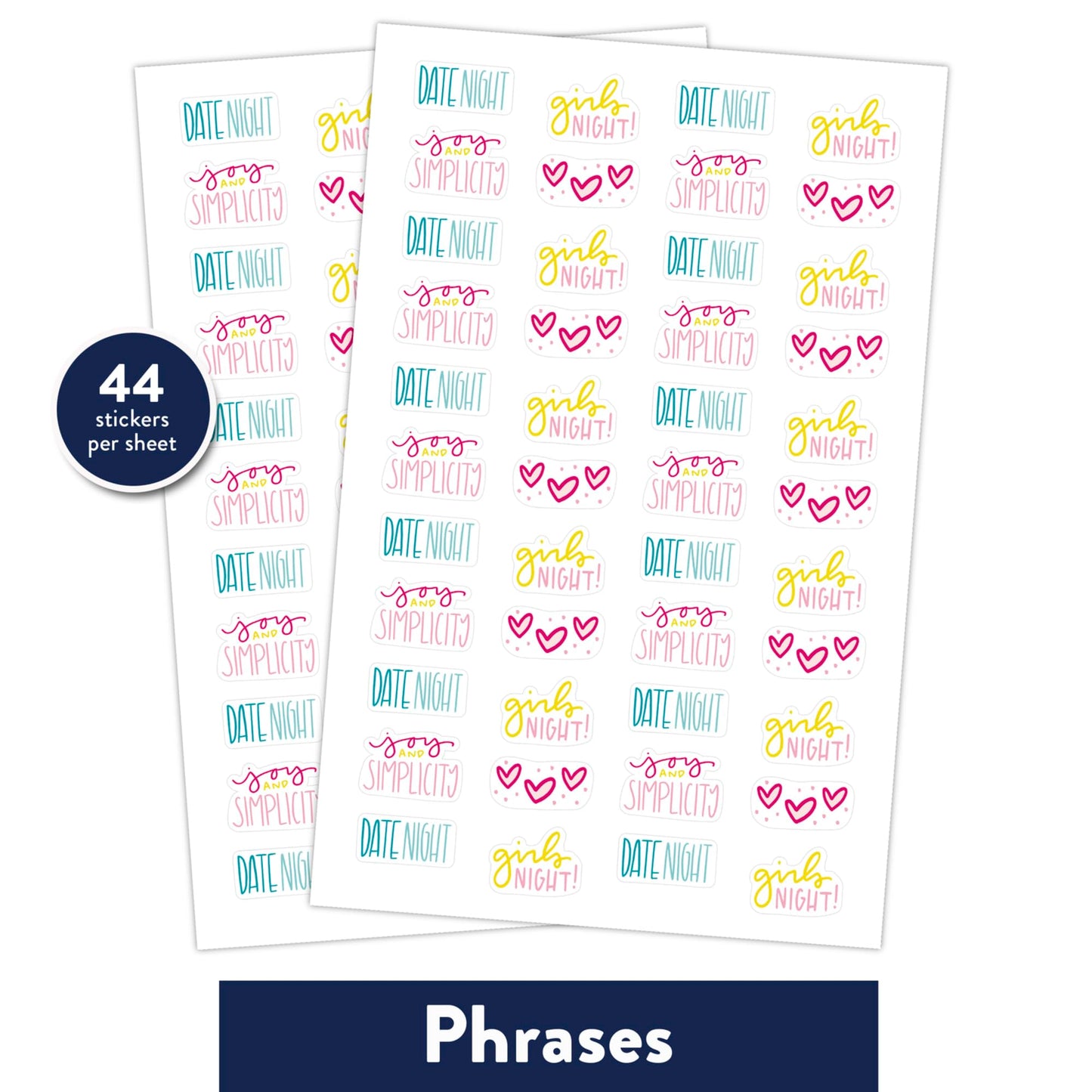 Simplified System by Emily Ley for at-A-Glance Phrase Sticker Pack, Set of 6