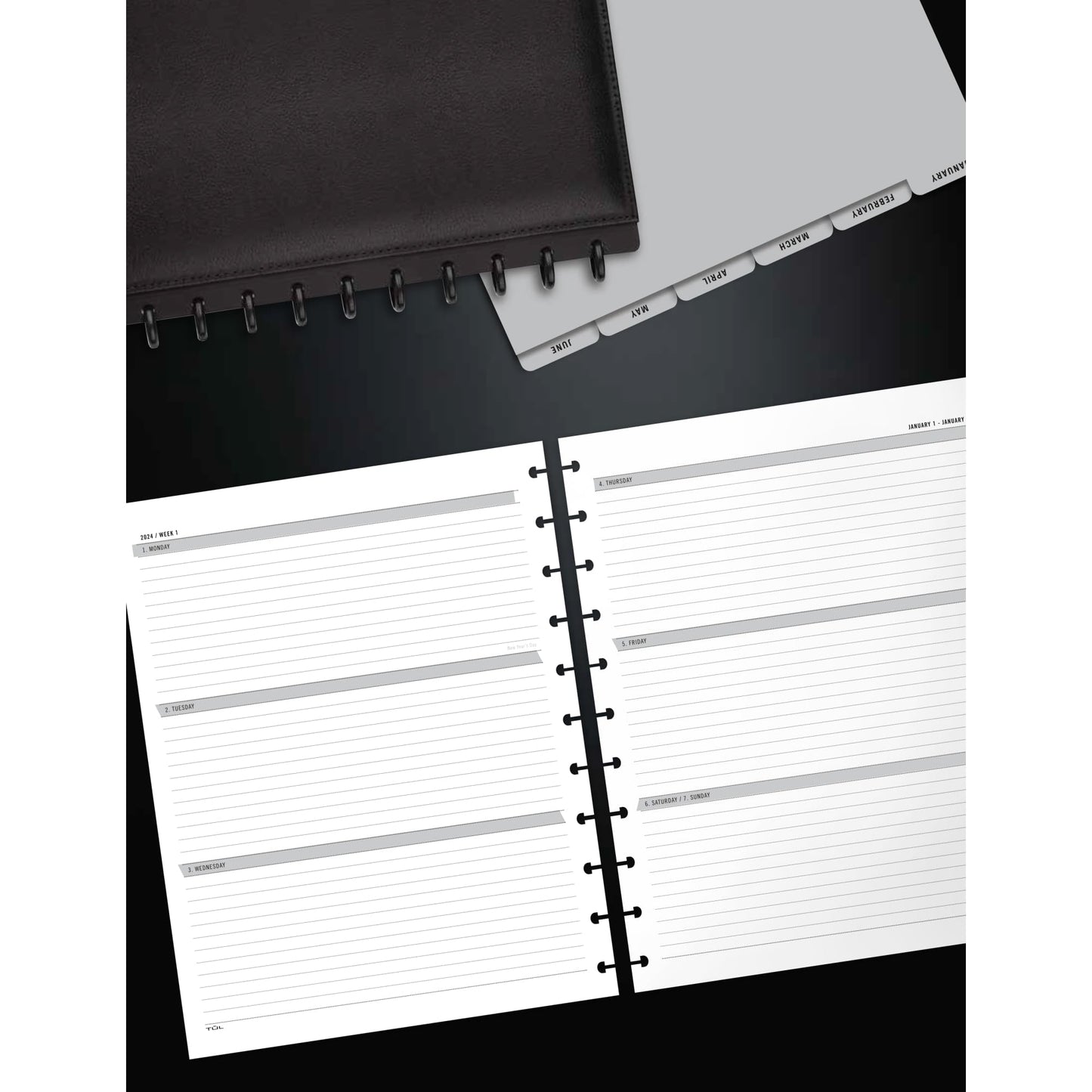 2024 TUL® Discbound Weekly/Monthly Planner Refill Pages, Letter Size