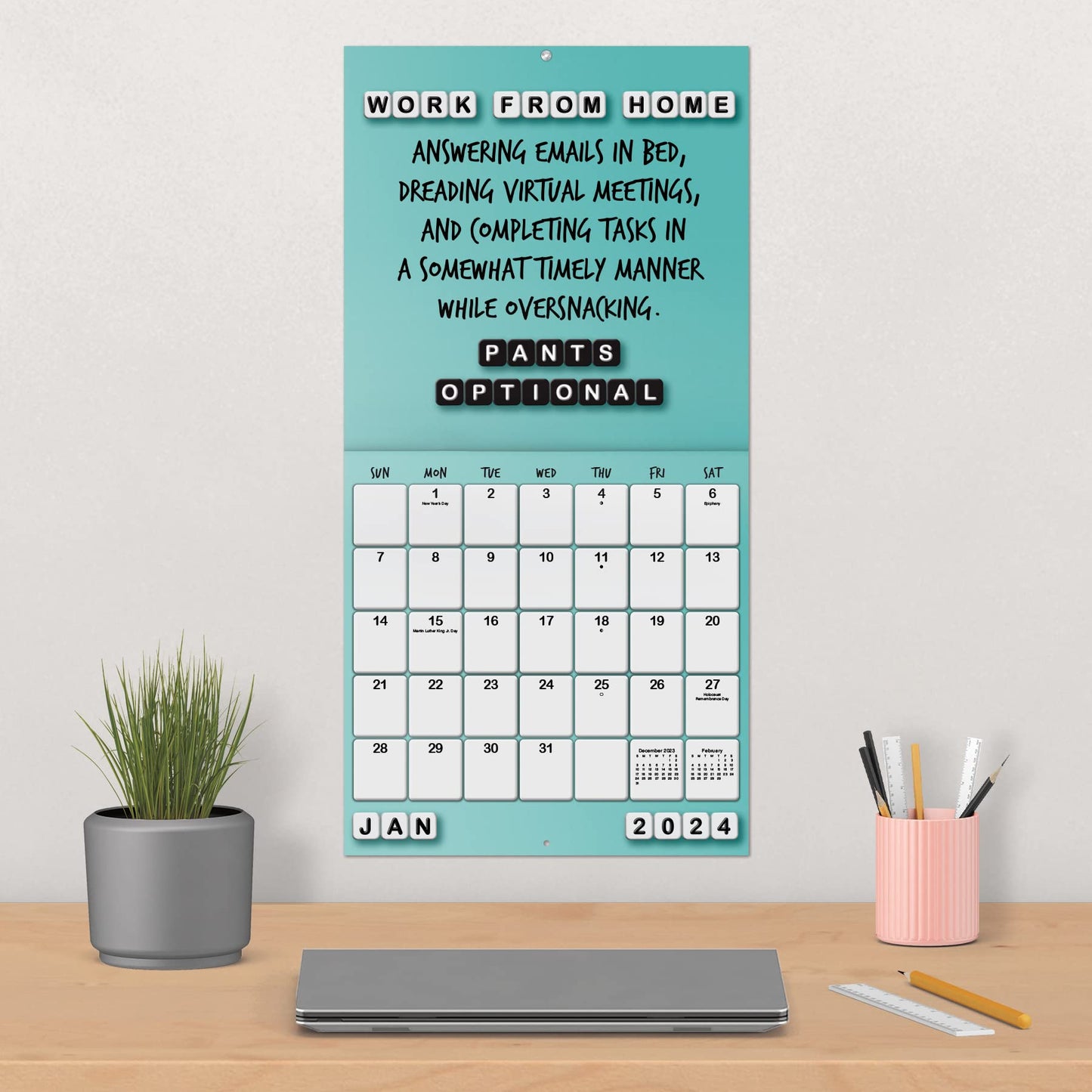 2024 Everyday Sass Wall Calendar