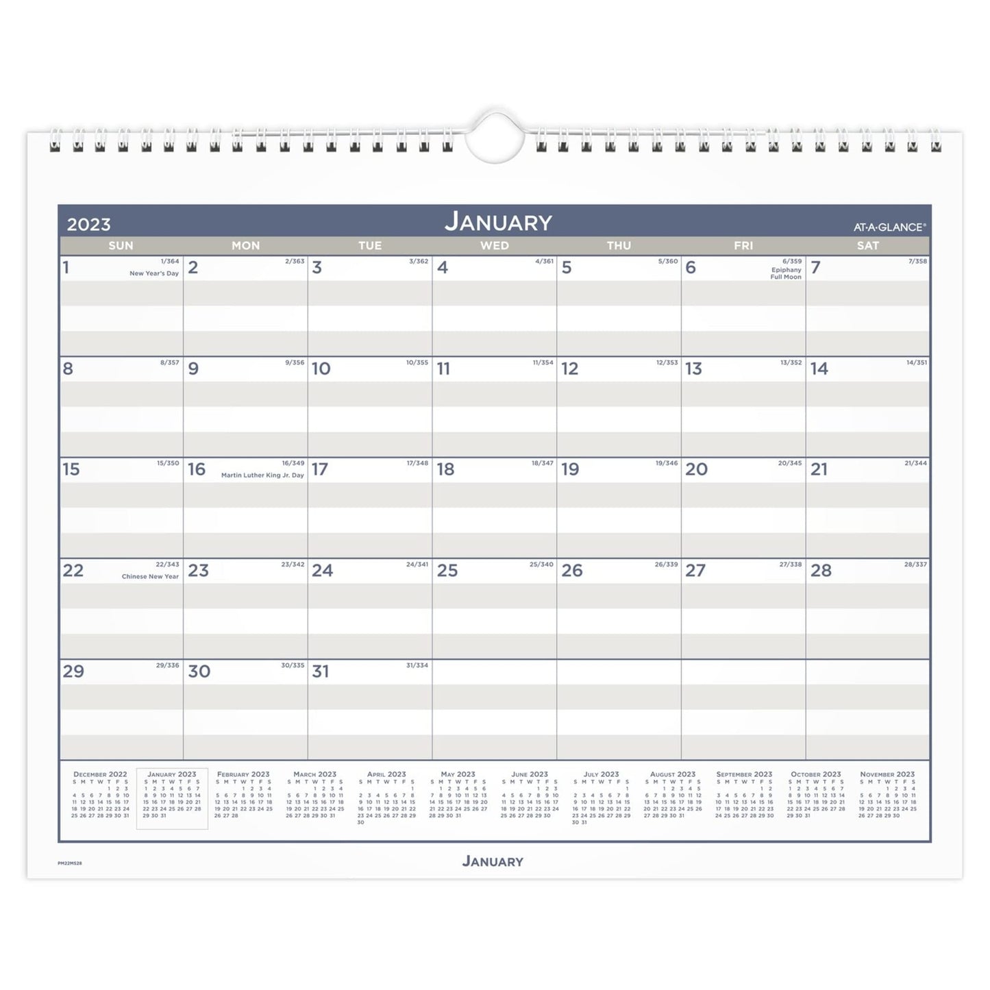 AT-A-GLANCE Multi Schedule Wall Calendar, 15 x 12, White/Gray Sheets, 12-Month (Jan to Dec): 2023