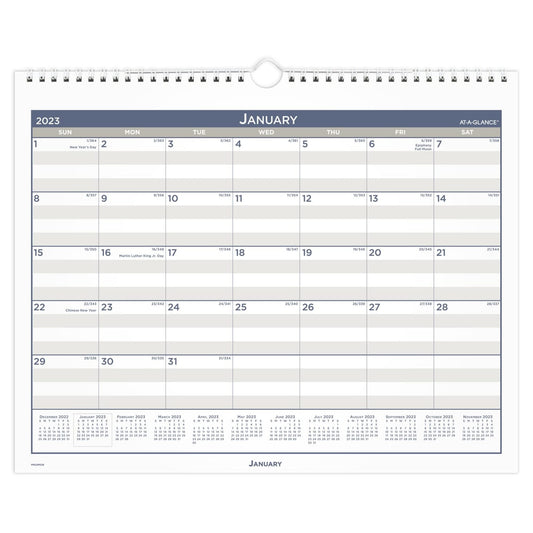 AT-A-GLANCE Multi Schedule Wall Calendar, 15 x 12, White/Gray Sheets, 12-Month (Jan to Dec): 2023