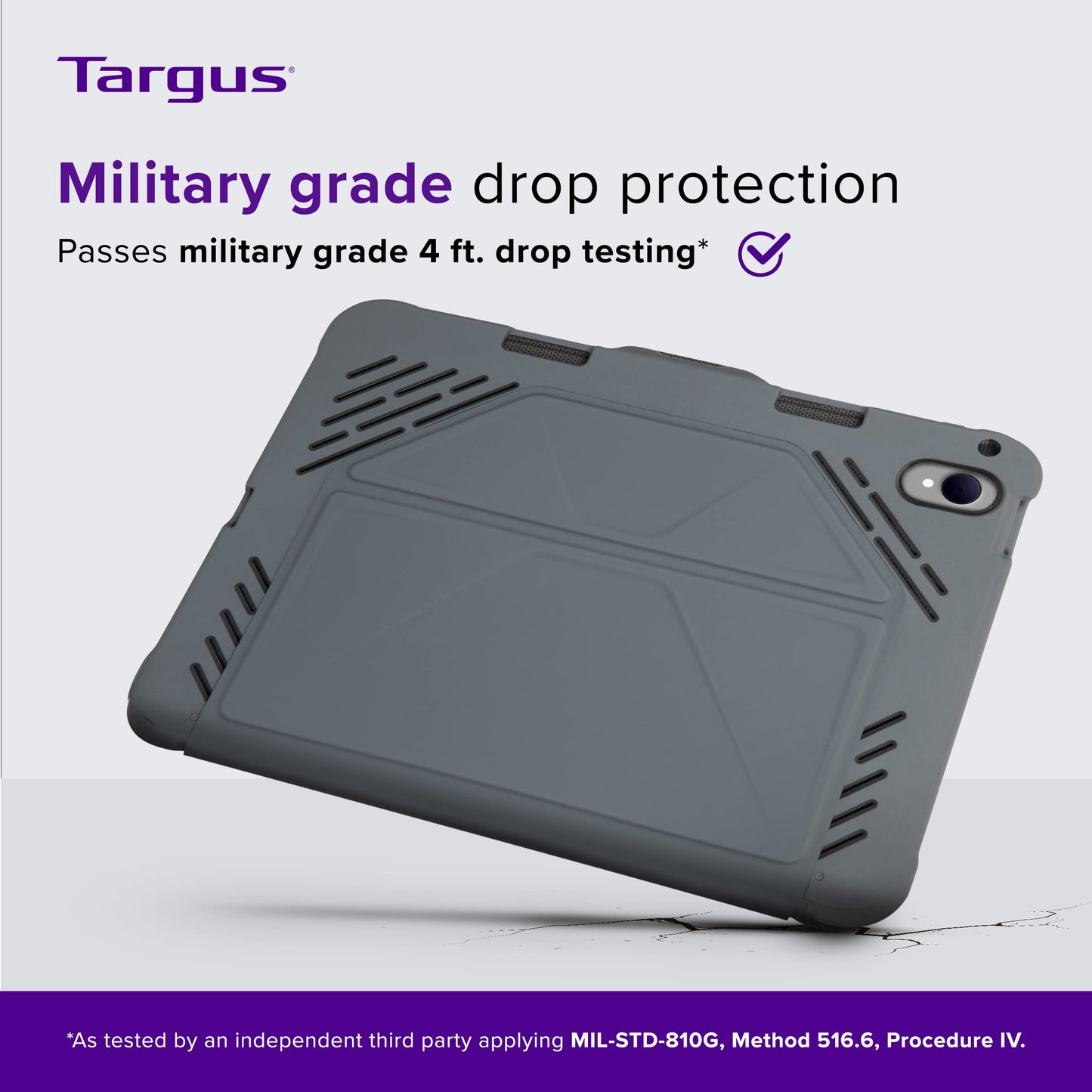 Targus Pro-Tek iPad 10th Generation Case 2022 iPad 10.9 Inch Case, iPad 10 Case Magnetic Military Grade Drop Protection Cover for 10.9� iPad 10th Gen 2022, Models A2696 A2757 A2777, Black (THZ934GL)