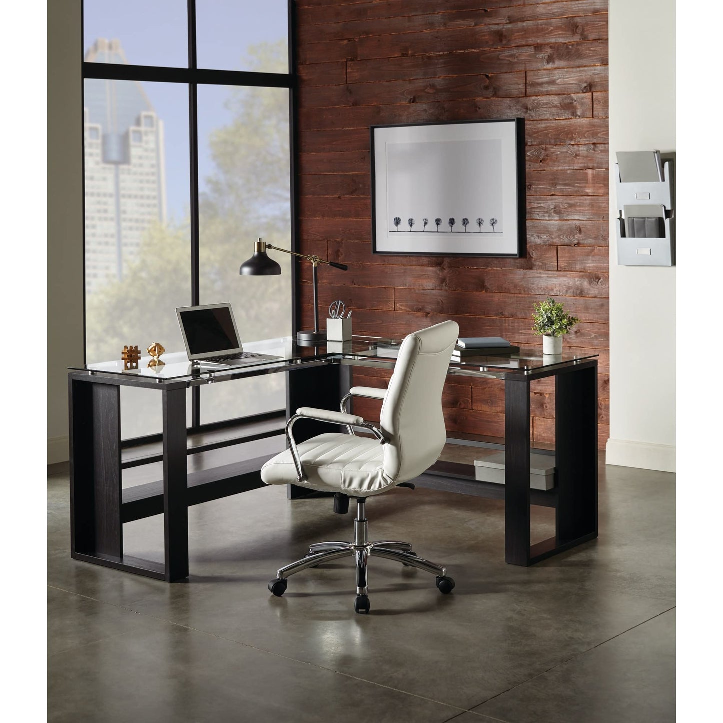 Whalen� Jasper 60"W L-Shape Corner Desk, Espresso