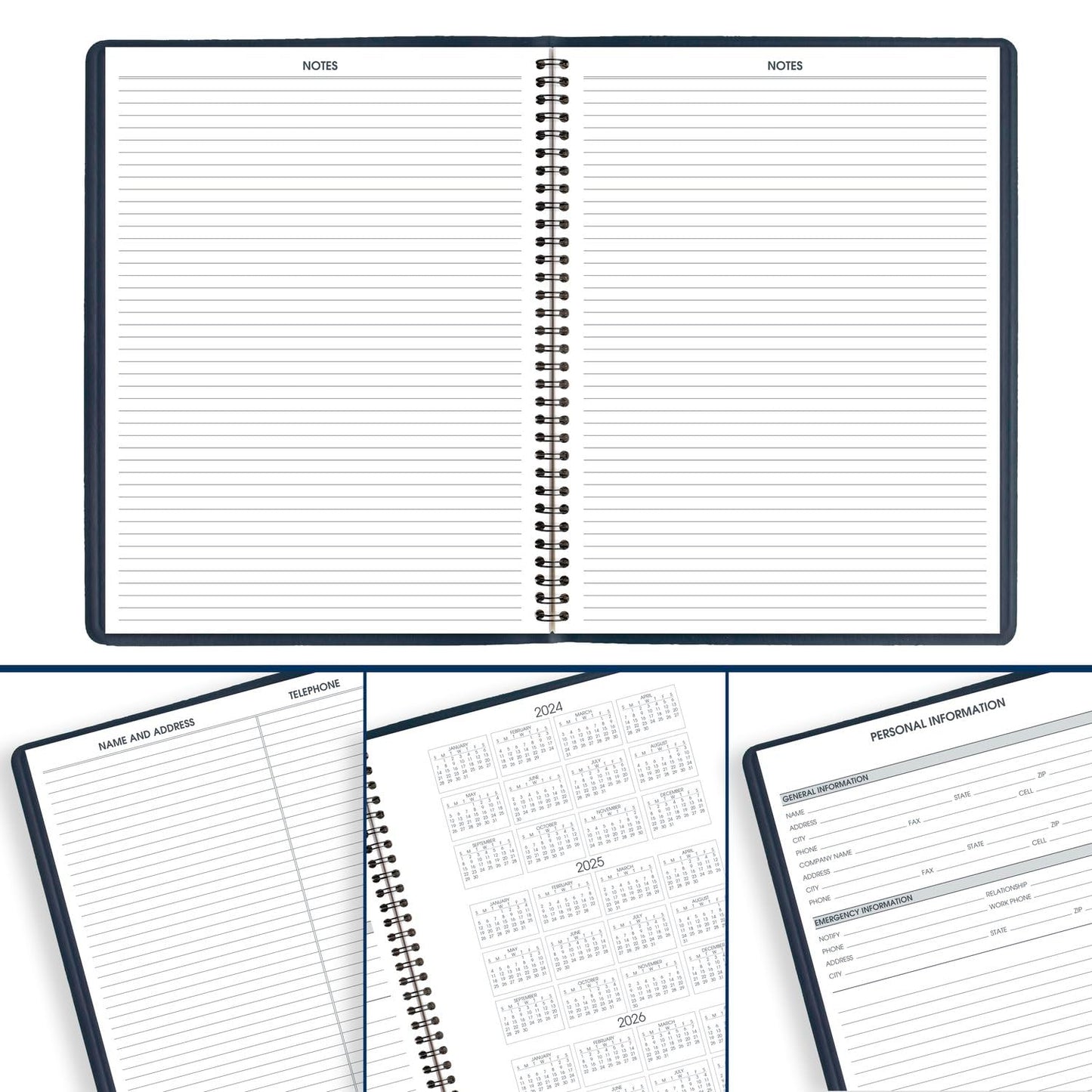 AT-A-GLANCE 2025 Appointment Book Planner, Weekly, 8-1/4" x 11", Large, Quarter-Hourly, Navy (709502025)