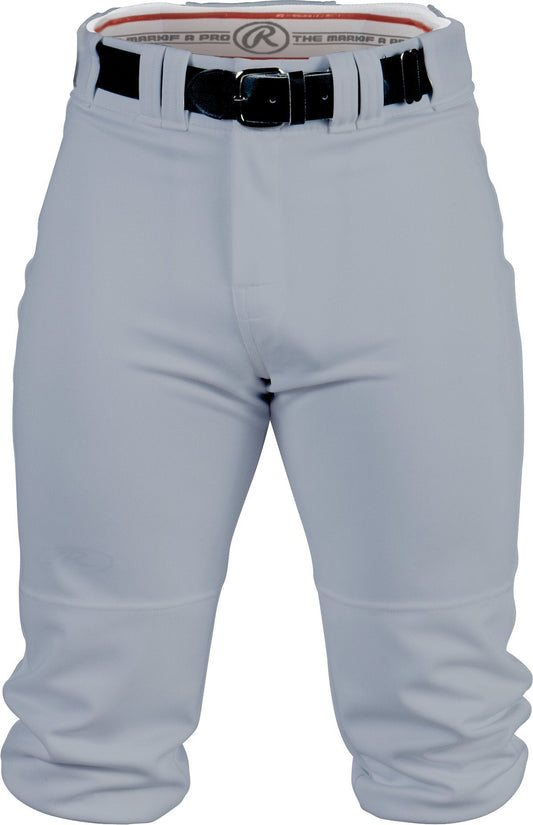 Rawlings PRO 150 Series Game/Practice Baseball Pant, Youth, Solid Color, Knicker, Grey, Small