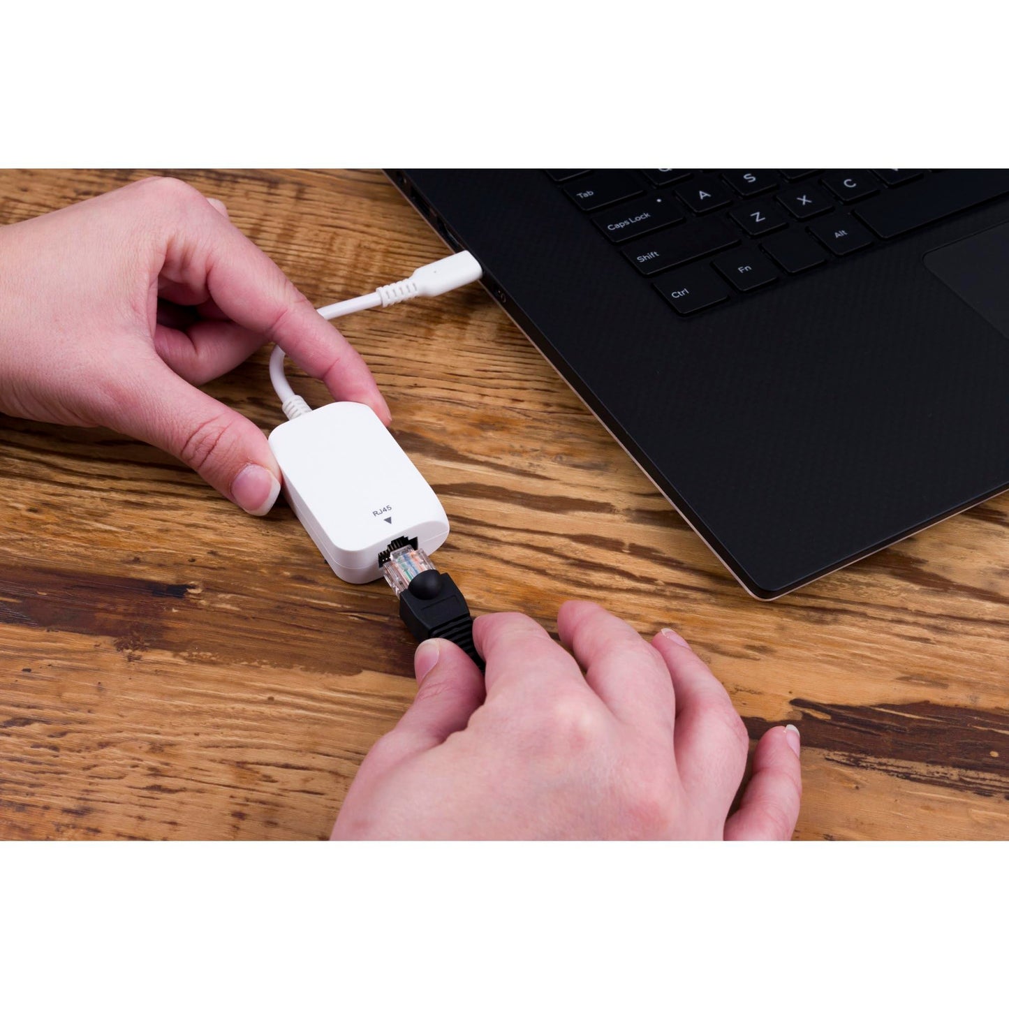 ATIVA® USB Type-C-to-Ethernet Adapter Cable, 4.7", White, 41510