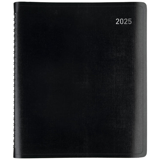 2025 Office Depot Weekly/Monthly Planner, 7" x 9", Black, January To December, OD712000