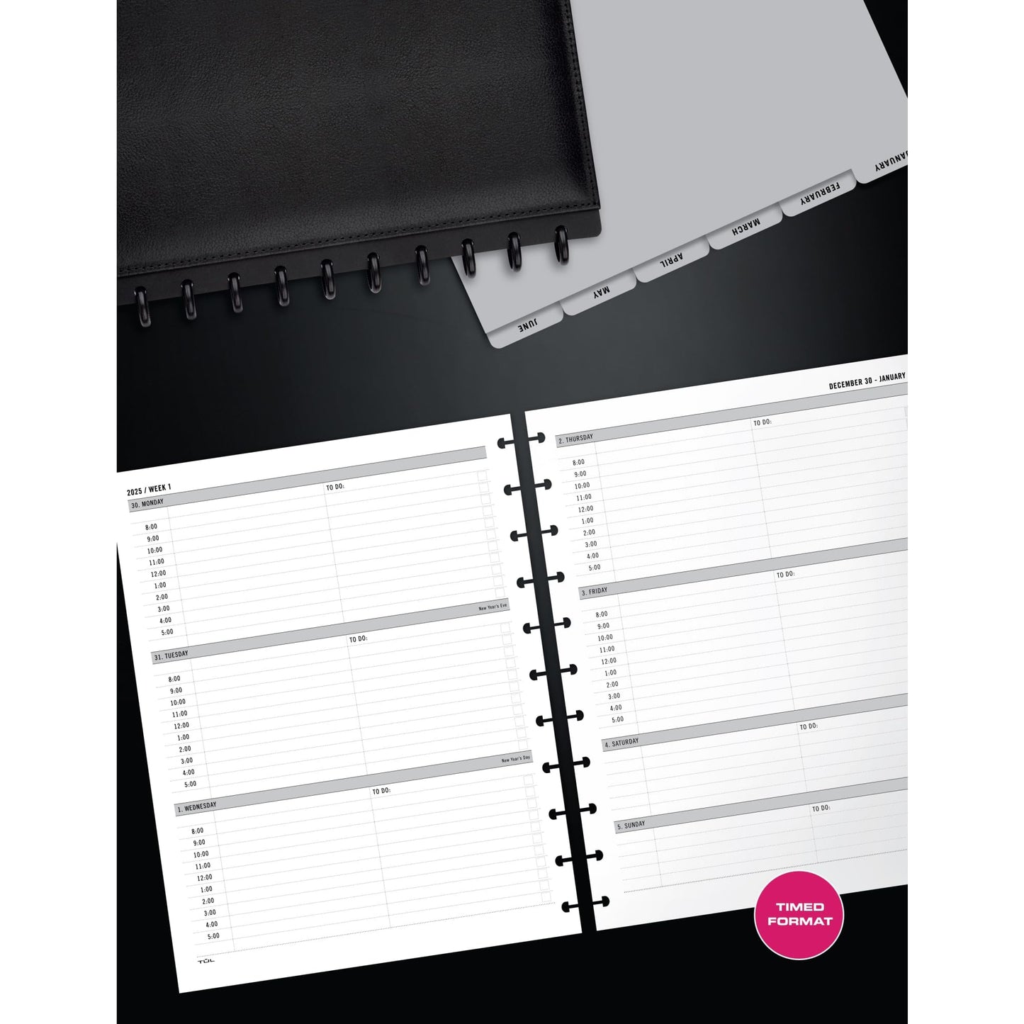 2025 TUL® Discbound Weekly Planner Refill Pages, Letter Size, January To December