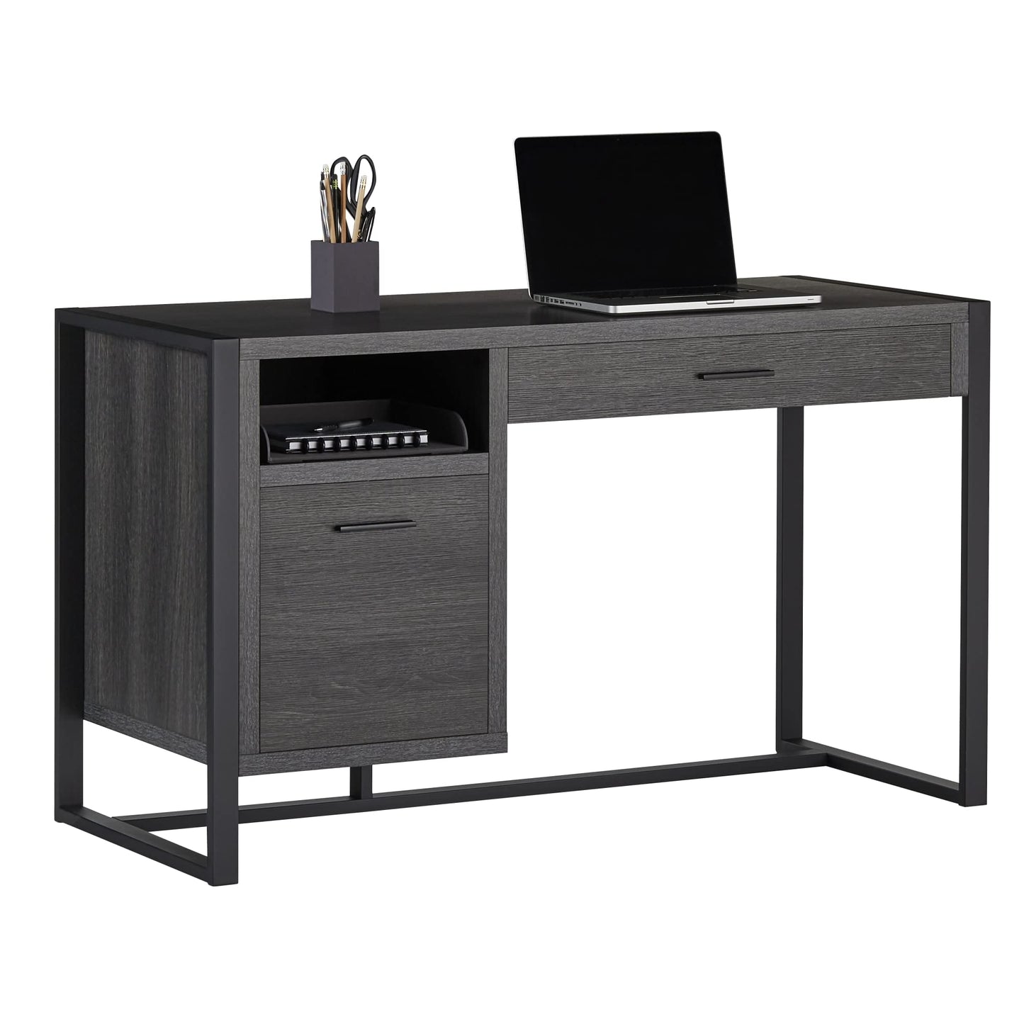 Realspace� DeJori 51" W Writing Desk, Charcoal