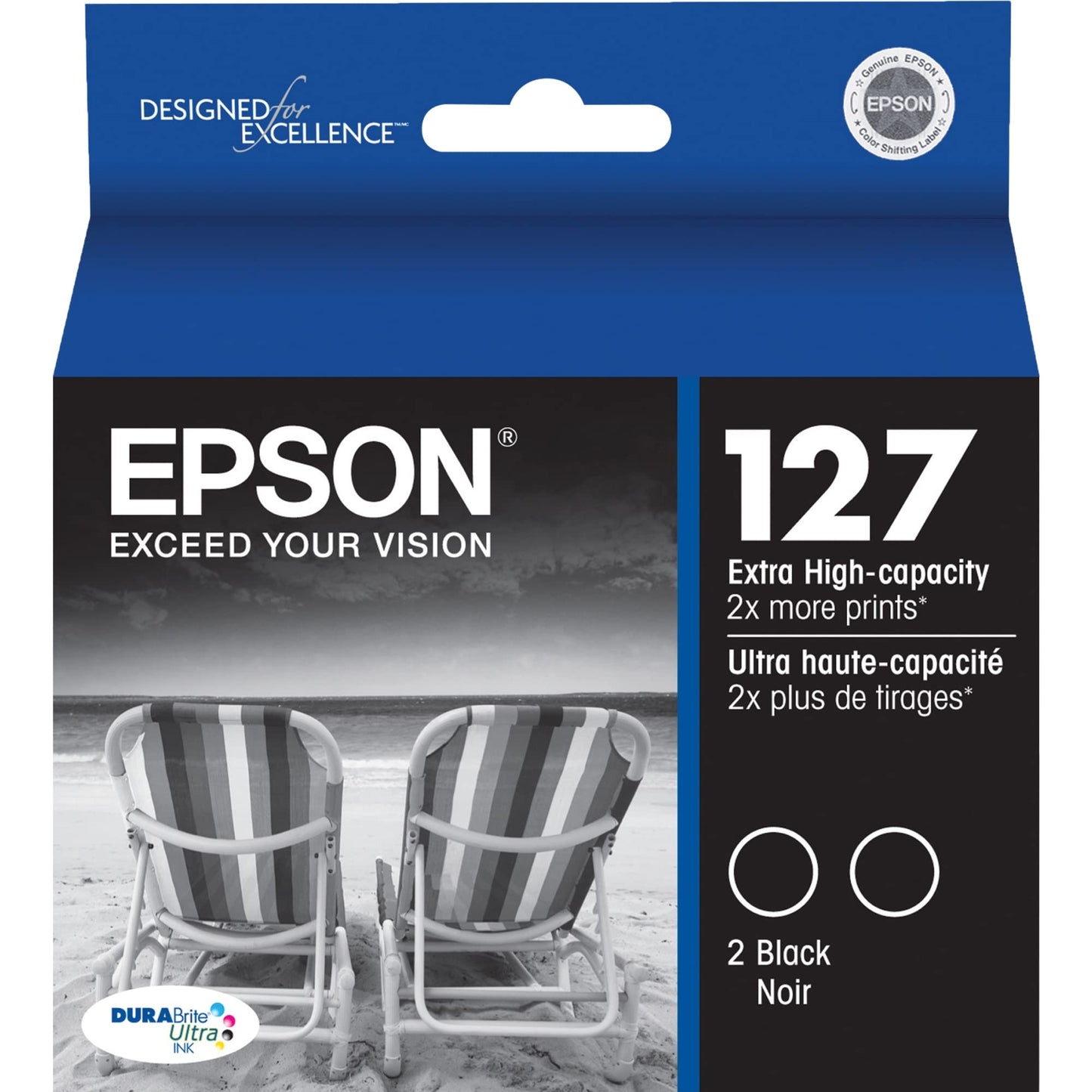 EPSON 127 DURABrite Ultra Ink Black Dual Cartridge Pack EXP 11.2023