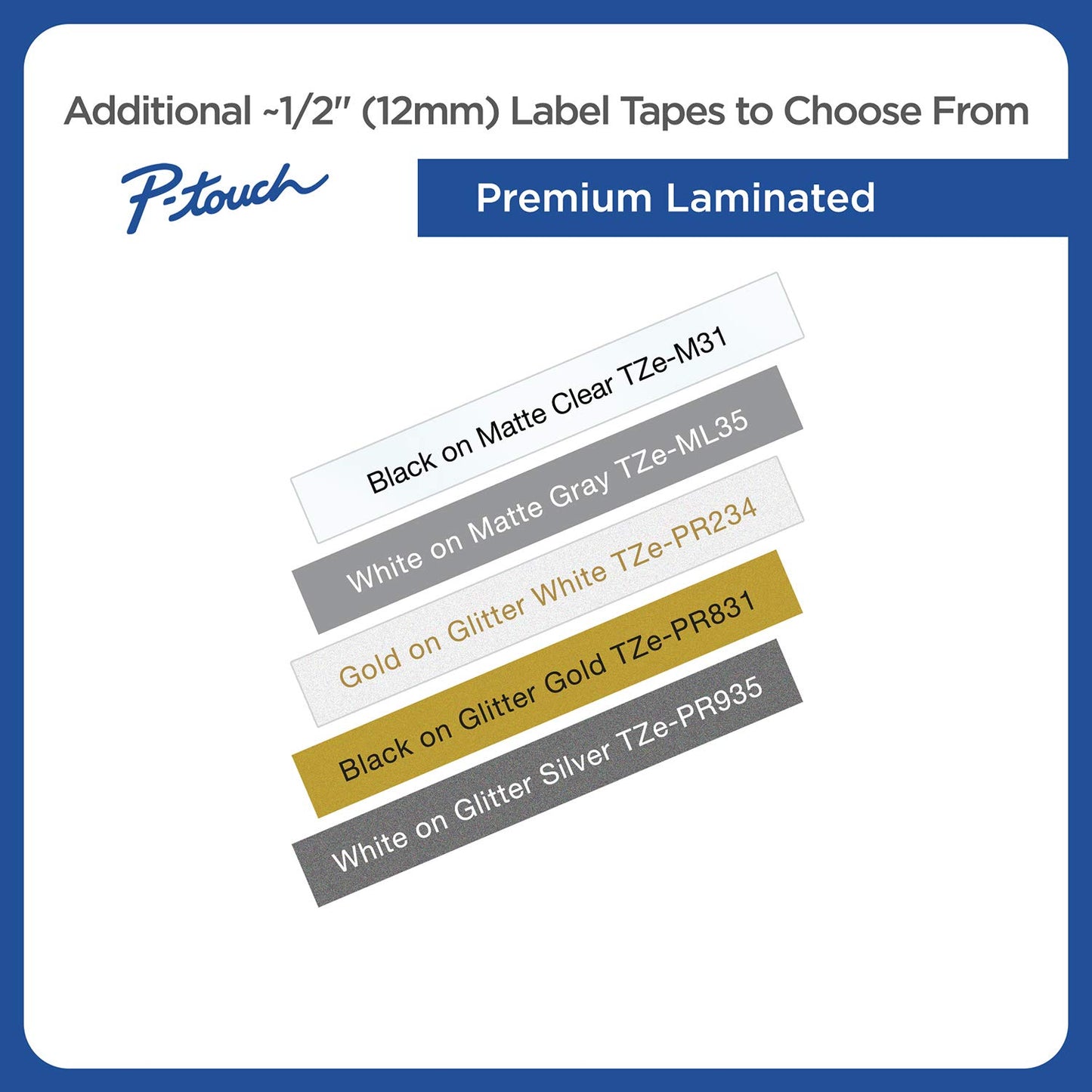 Brother Genuine P-Touch TZE-232 Tape, 1/2" (0.47 mm) Standard Laminated P-Touch Tape, Red on White Laminated for Indoor or Outdoor Use, Water-Resistant 26.2 ft (8m), Single-Pack