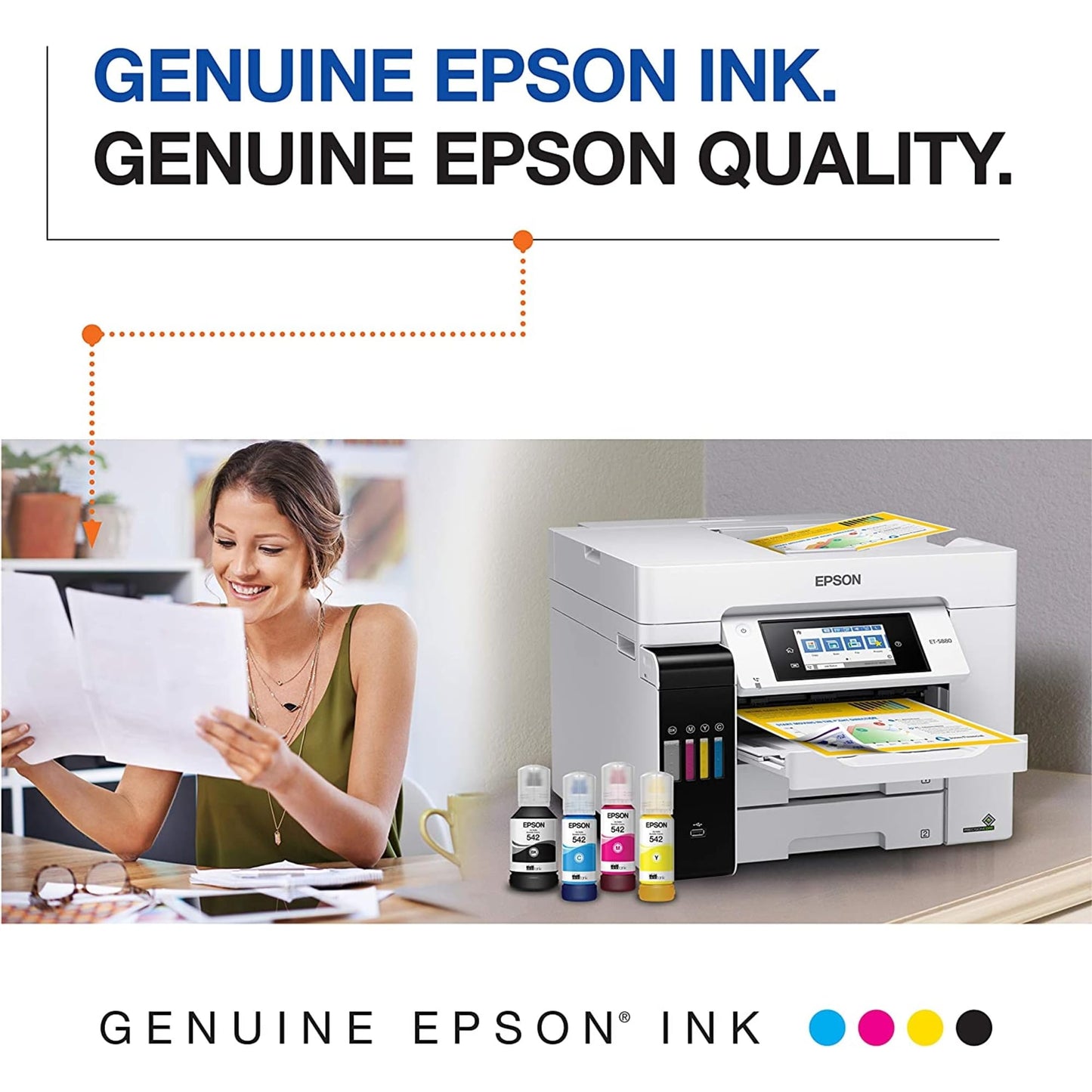 EPSON 542 EcoTank Ink Ultra-high Capacity Bottle Black (T542120-S) Works with EcoTank Pro ET-5150, ET-5170, ET-5180, ET-5800, ET-5850, ET-5880, ET-16600, ET-16650