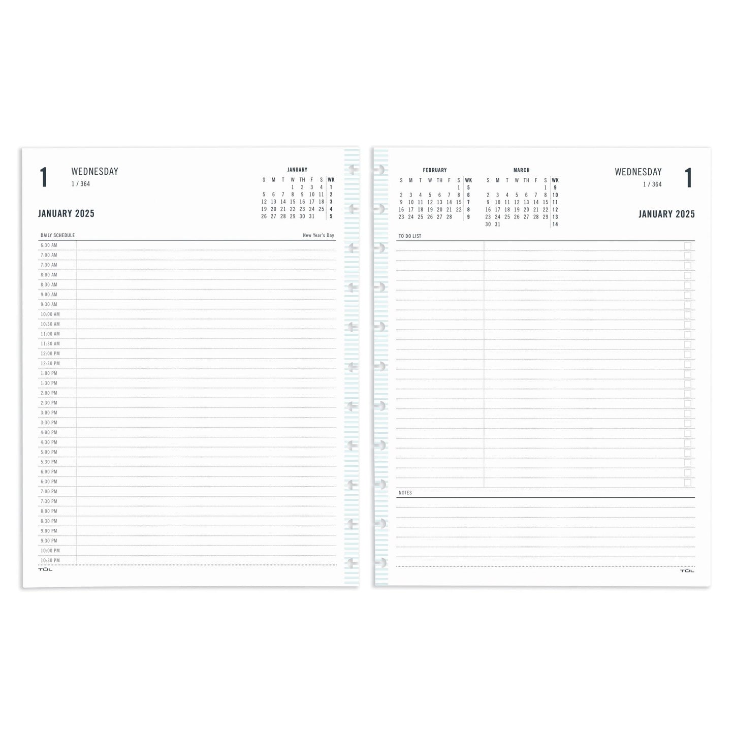 2025 TUL® Discbound Daily Planner Refill Pages, Letter Size, Fashion, January To December