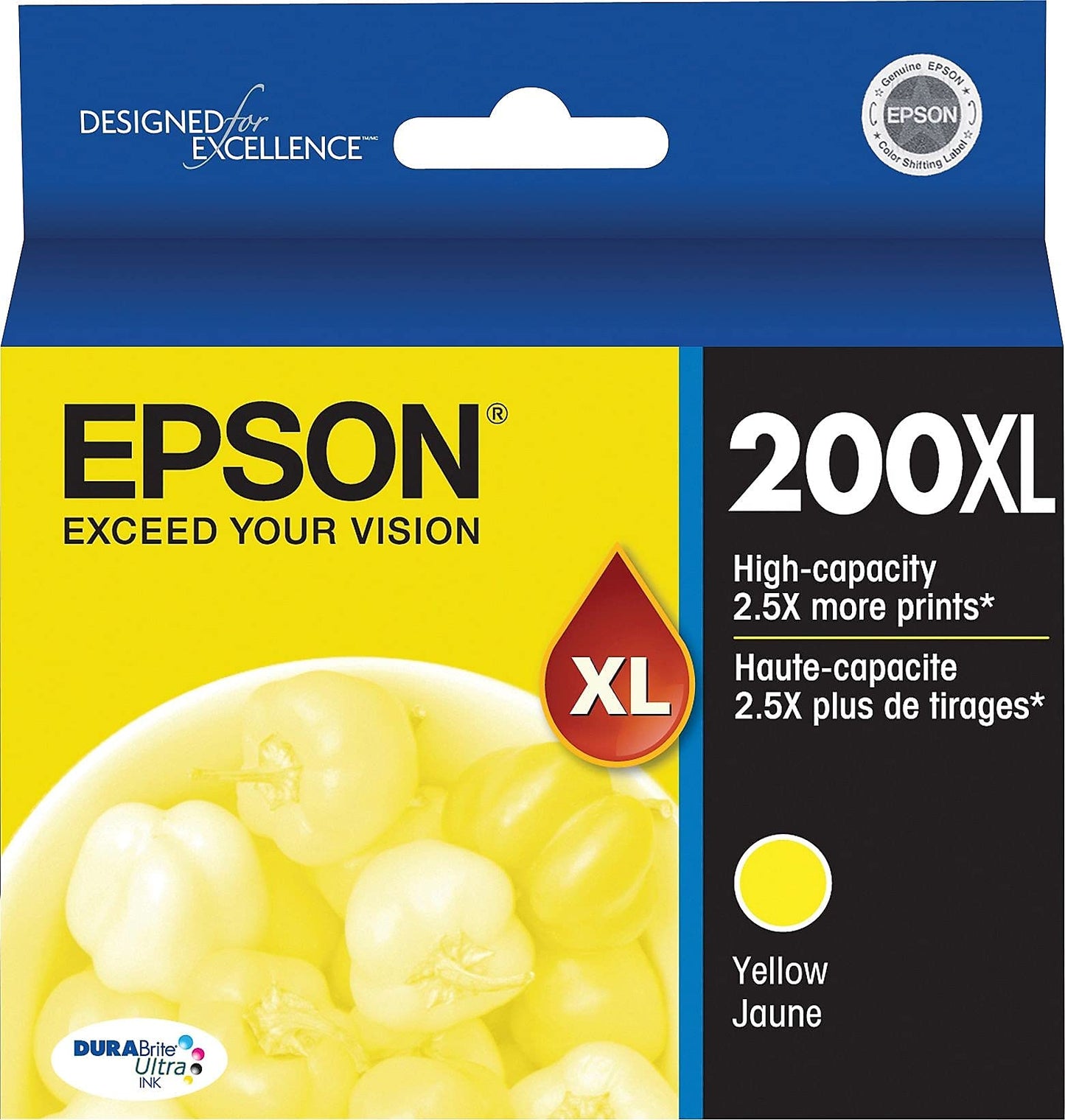 EPSON 200 DURABrite Ultra Ink High Capacity Yellow Cartridge (T200XL420-S) Works with WorkForce WF-2520, WF-2530, WF-2540, Expression XP-200, XP-300, XP-310, XP-400, XP-410