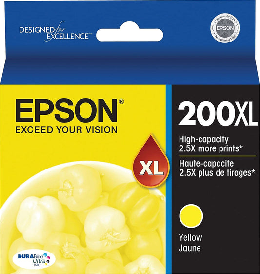 EPSON 200 DURABrite Ultra Ink High Capacity Yellow Cartridge (T200XL420-S) Works with WorkForce WF-2520, WF-2530, WF-2540, Expression XP-200, XP-300, XP-310, XP-400, XP-410