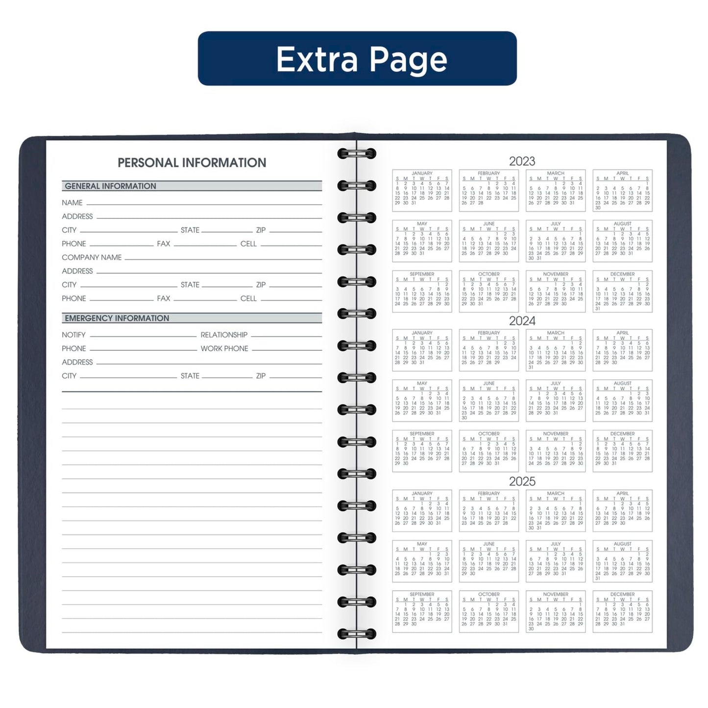 2024 AT-A-GLANCE® Weekly Appointment Book Planner, 5" x 8", Navy, January to December 2024, 7007520