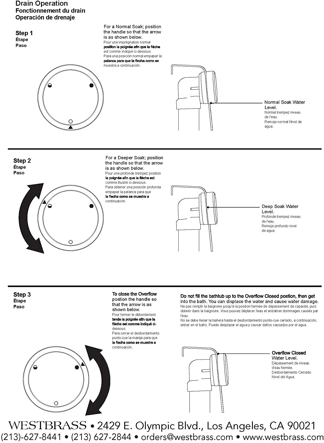 Westbrass D493CHM-12 Universal Patented Deep Soak Round Replacement 2-Hole Bathtub Overflow Cover for Full and Over-Filled Closure, 1 Pack, Oil Rubbed Bronze