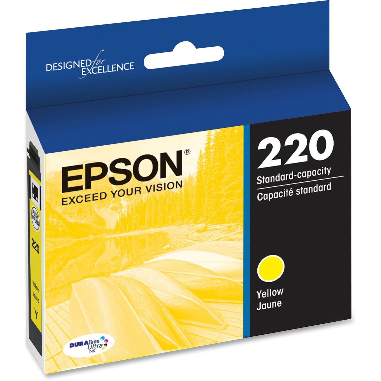 EPSON 220 DURABrite Ultra Ink Standard Capacity Yellow Cartridge (T220420-S) Works with WorkForce WF-2630, WF-2650, WF-2660, WF-2750, WF-2760, Expression XP-320, XP-420, XP-424