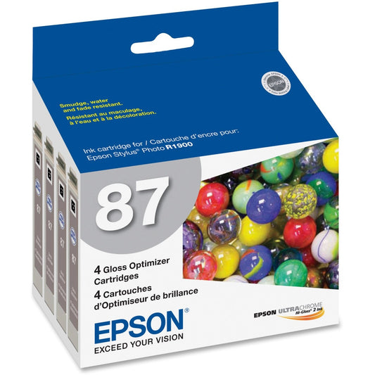 Epson America T087020 Gloss Optimizer Ink Cart R1900 - EXP 06/2019
