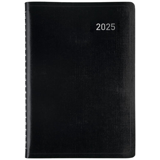 2025 Office Depot Daily Planner, 5" x 8", Black, January To December, OD000100