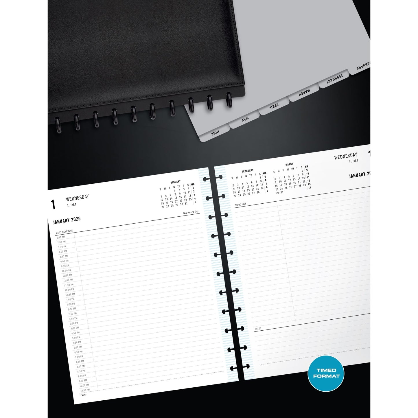 2025 TUL® Discbound Daily Planner Refill Pages, Letter Size, Fashion, January To December