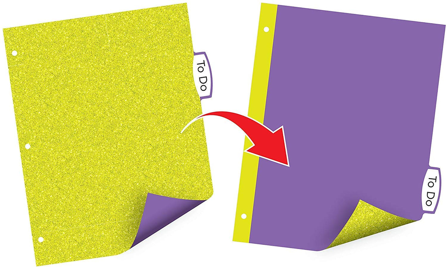 Avery 24928 5-Tab Set Big Tab Reversible Fashion Dividers Assorted Colors