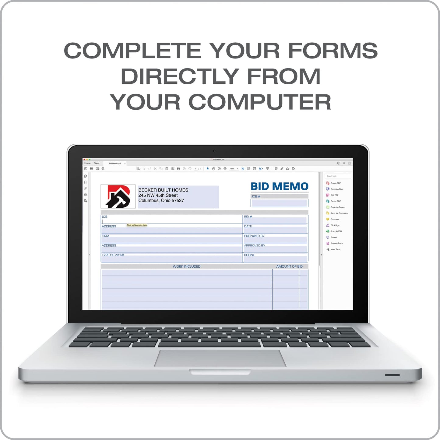 Adams Contractor's Forms on CD (SS4301)