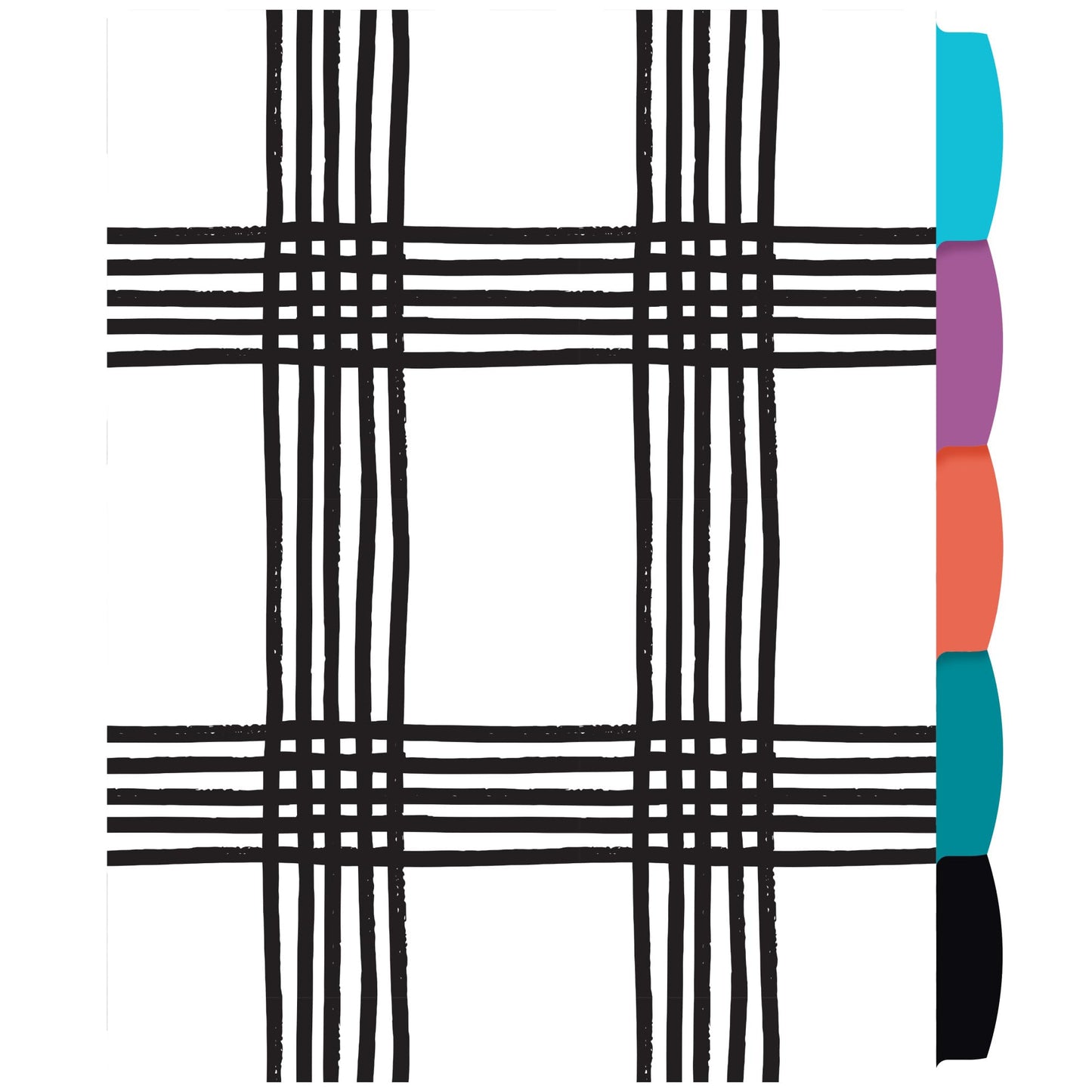 Avery Big Tab Reversible Fashion Dividers for 3 Ring Binders, 5 Tab Set, Black and White Pattern, 1 Set (24914)