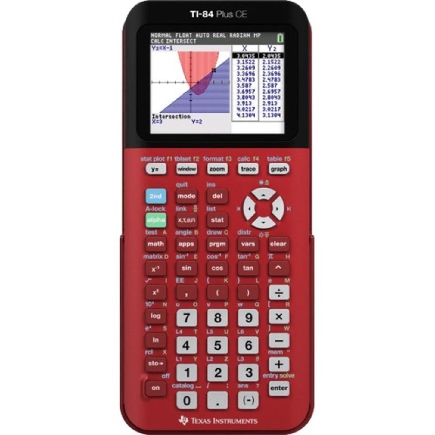 Texas Instruments TI-84 Plus CE Color Graphing Calculator, Radical Red Small