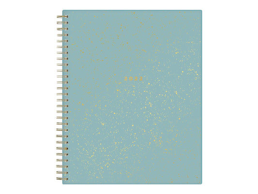 2022 Blue Sky Ashley G Splatter Dot Jade 8-Inch X 10-Inch Monthly, Blue/Gold (135333)