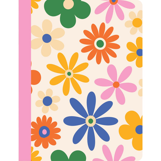 Eccolo Lena + Liam Back To School CompBook, 8" x 10", 1 Subject, College Rule, 80 Sheets, Flowers
