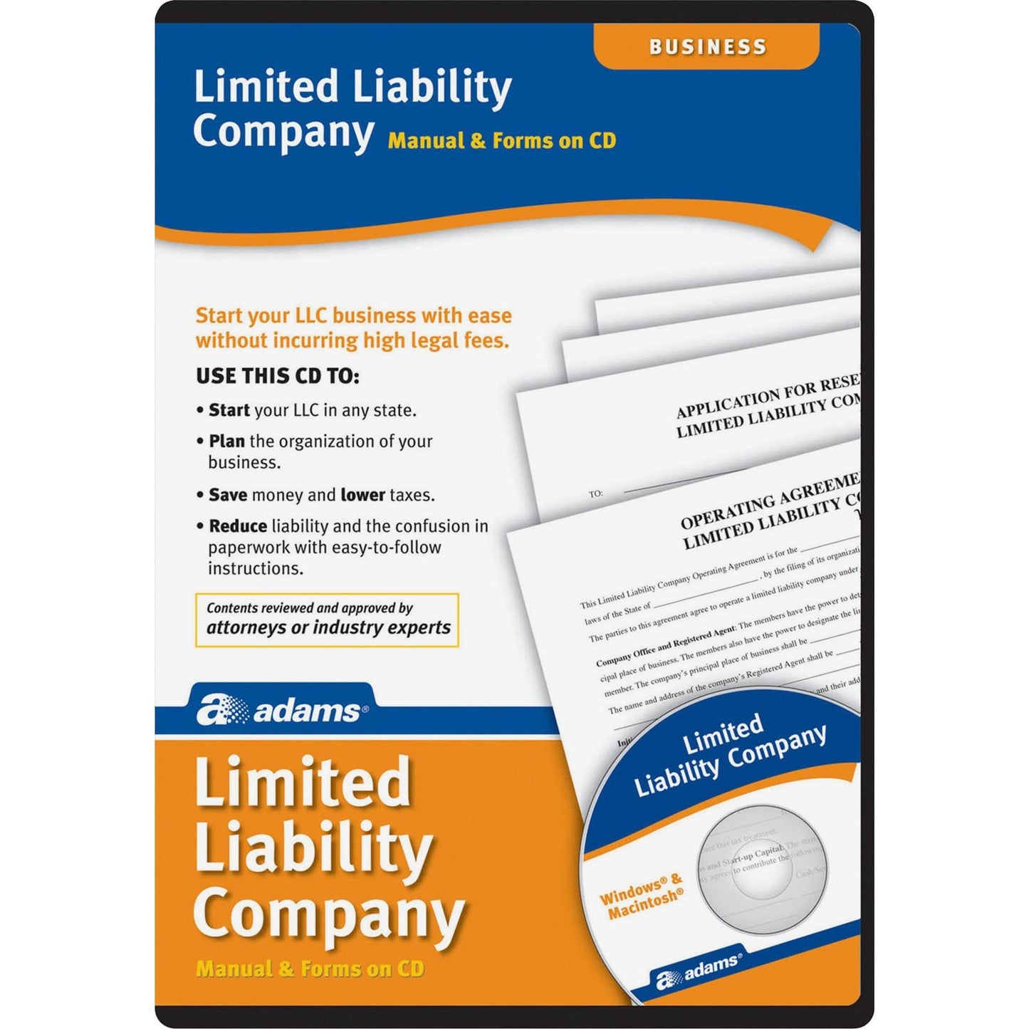 Adams Limited Liability Companies Manual and Forms on CD (SS4309)